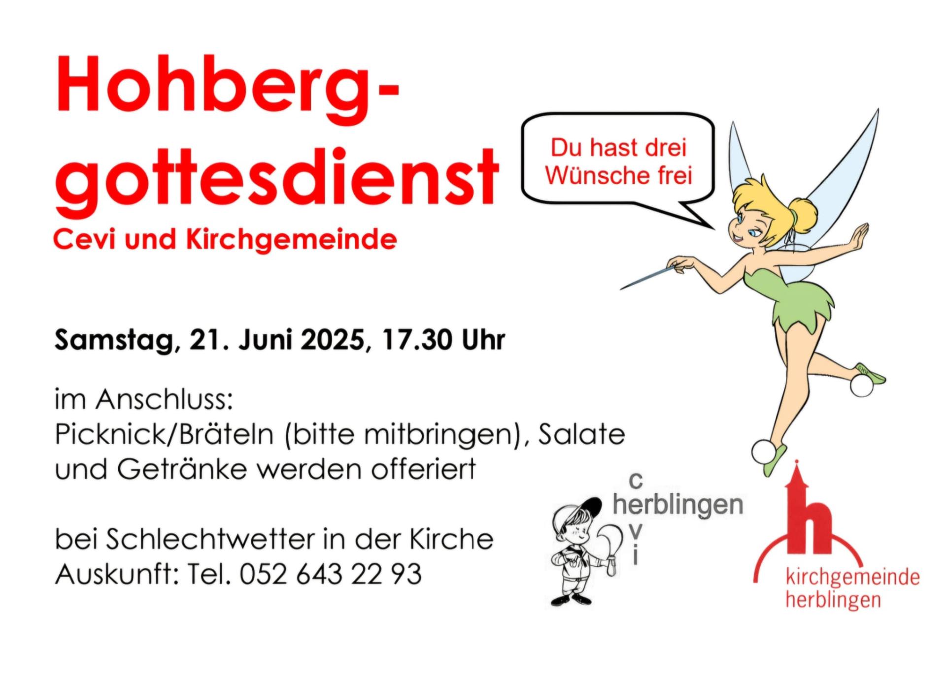 Cevi Programm 21.06.2025 mit anschliessendem Gottesdienst